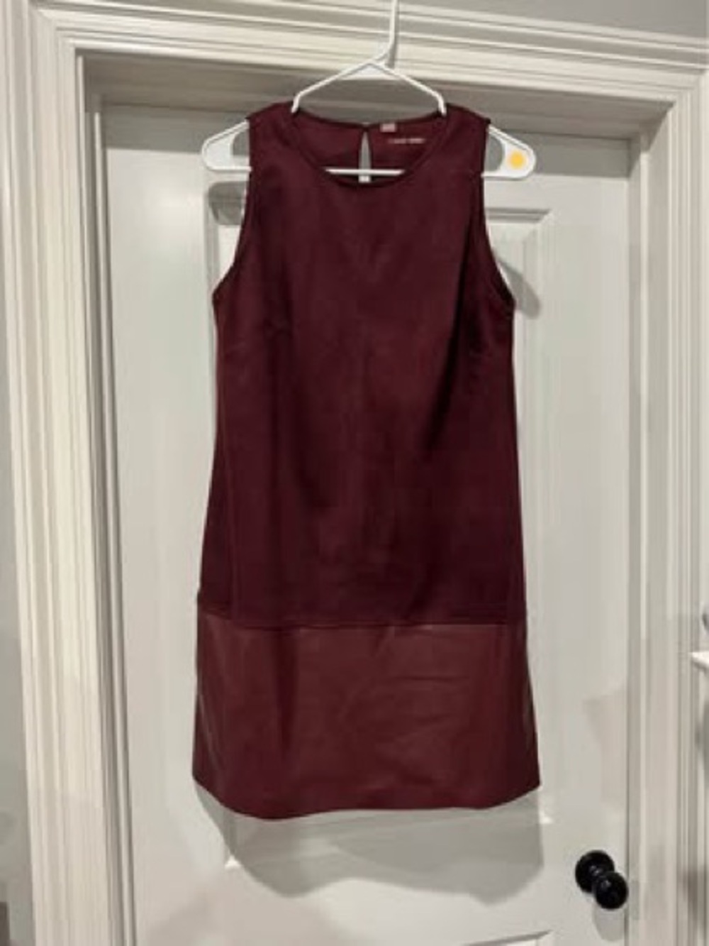 Calvin Klein Sleeveless Wine Red Shift Dress